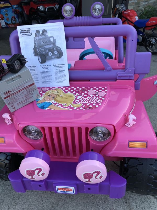 Barbie Jeep Wrangler 12volt Electric Kids Ride On Cars Wheels Barbie Jeep Wrangler 12volt Electric Kids Ride On Cars Wheels For In Long Beach Ca Offerup