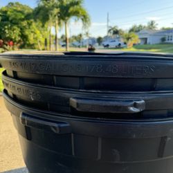 3 Large Plastic Tree Pots 47.12. Gal 178.48 Liters