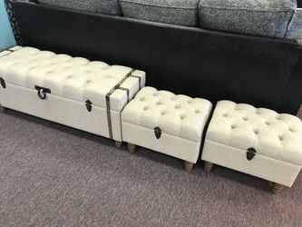 New storage ottoman set
