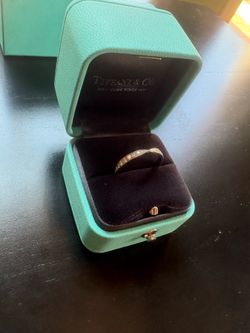 Tiffany & Co. PT950 Platinum Men’s Wedding Band + PT950 Diamond Engagement Ring – Full Matching Set – $3799 OBO