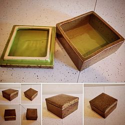 GRACEFUL GREEN CERAMIC JEWELRY BOX