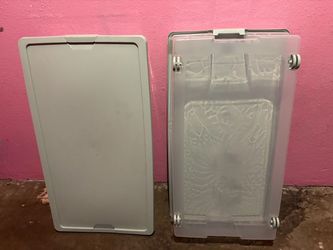 2 clear bed bins bundle