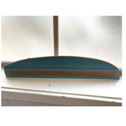 Sleek Wooden Surfboard Decorative Art Piece