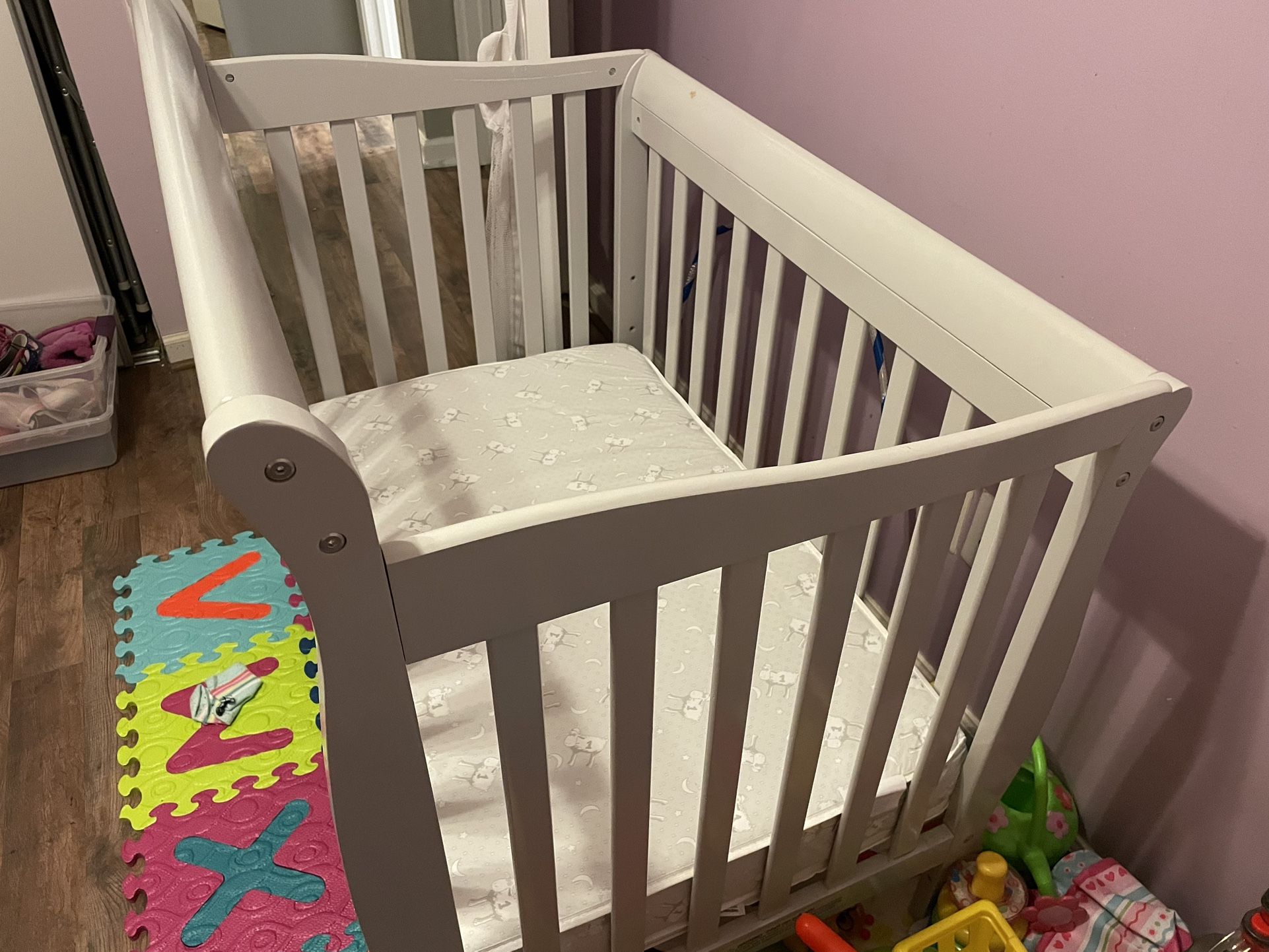 White Baby Crib 