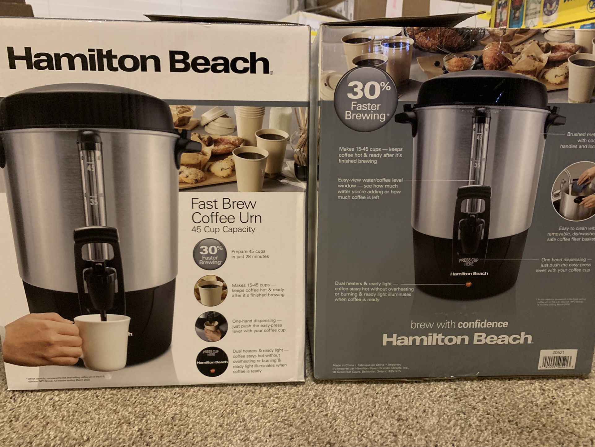 Hamilton Beach (40521) 45 Cup Fast Brew Coffee Urn