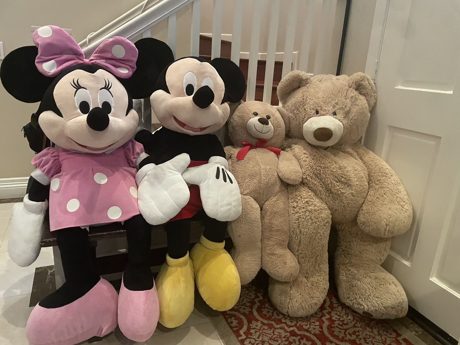 Mickey & Minnie Mouse  And 2 Teddy Bears - All $80
