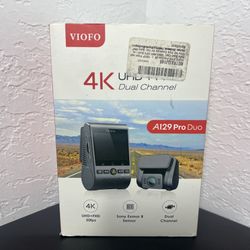 VIOFO A129 Pro Duo Dash Cam 4K + 1080P Front and Rear Dashcam, 5GHz WiFi GPS New