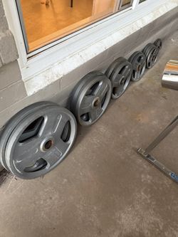 255 lb Olympic Weight Plate Set – 2” Hole – Solid Cast Iron 