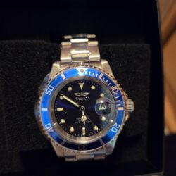 Brand New Invicta Pro Diver Watch - Blue Bezel, Stainless Steel - Never Worn