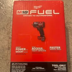 Milwaukee Fuel M18 3/8” Impact Wrench Mid Torque