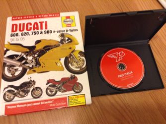 Ducati manual, shim kit, DVD and tools