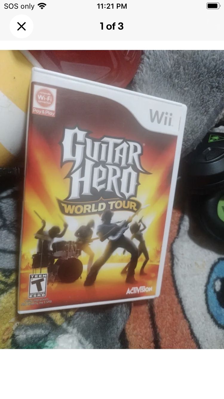 Guitar Hero: World Tour (Nintendo Wii, 2008) Complete With Manual Tested!
