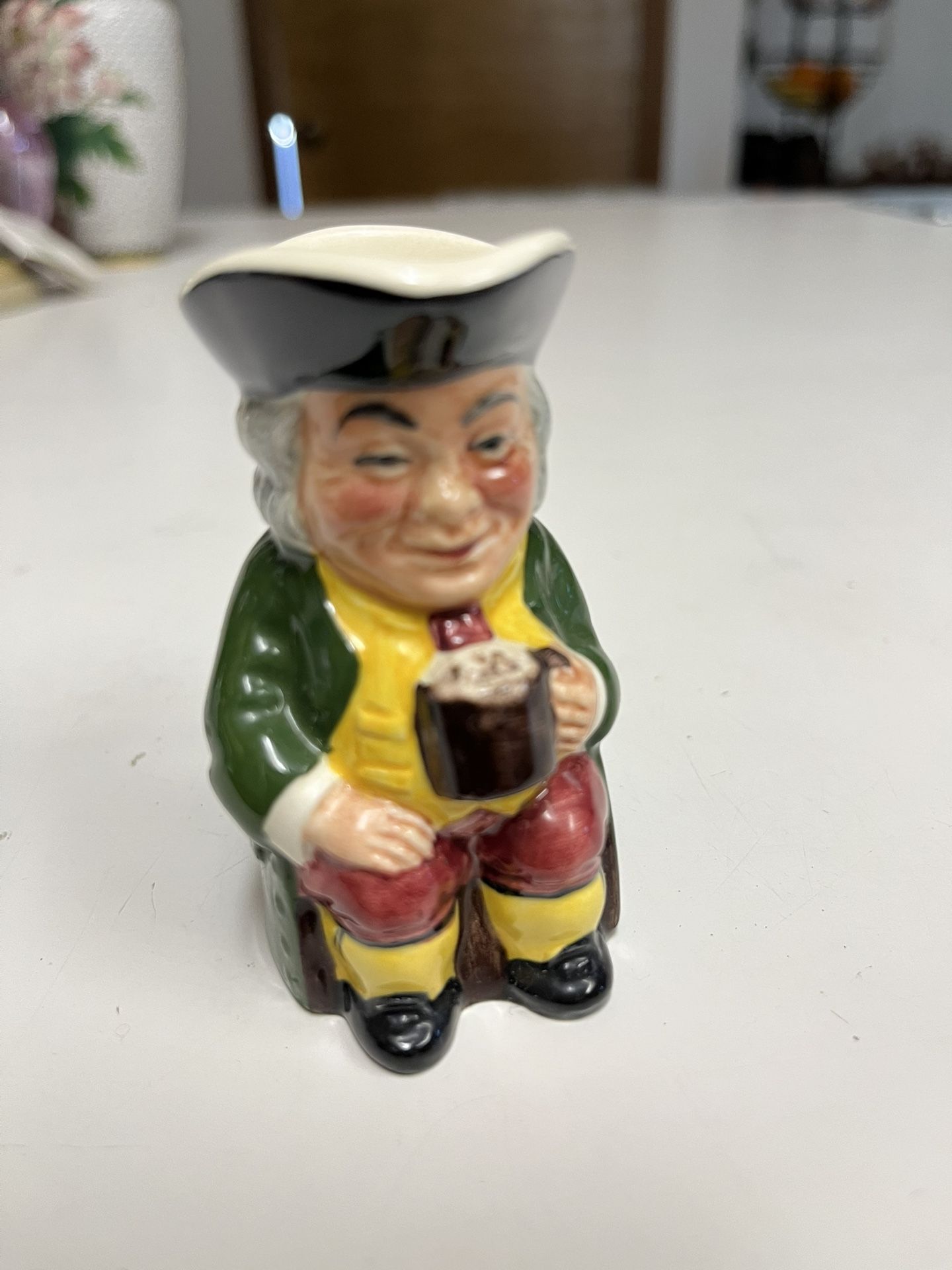 Vtg Sylvia Ceramics Mini Old Toby Jug Mug England 3" Hand Painted