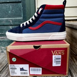 Vans Sk8-Hi MTE Boots - Size 9 - Navy/Red