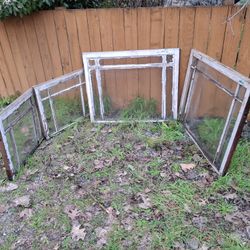 4-Victorian Windows 2-40×30&2-24×28 Wood