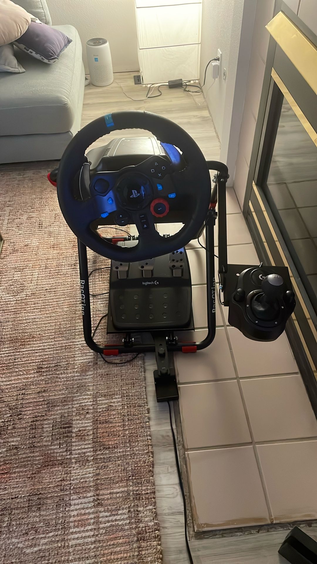 G29 Logitech Sim Racing Wheel Pedal And Shifter With Stand