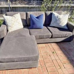 Gray Modern Reversible Sectional Sofa