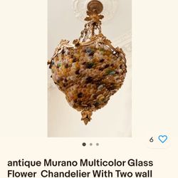 Chandelier Murano Glass Antique 