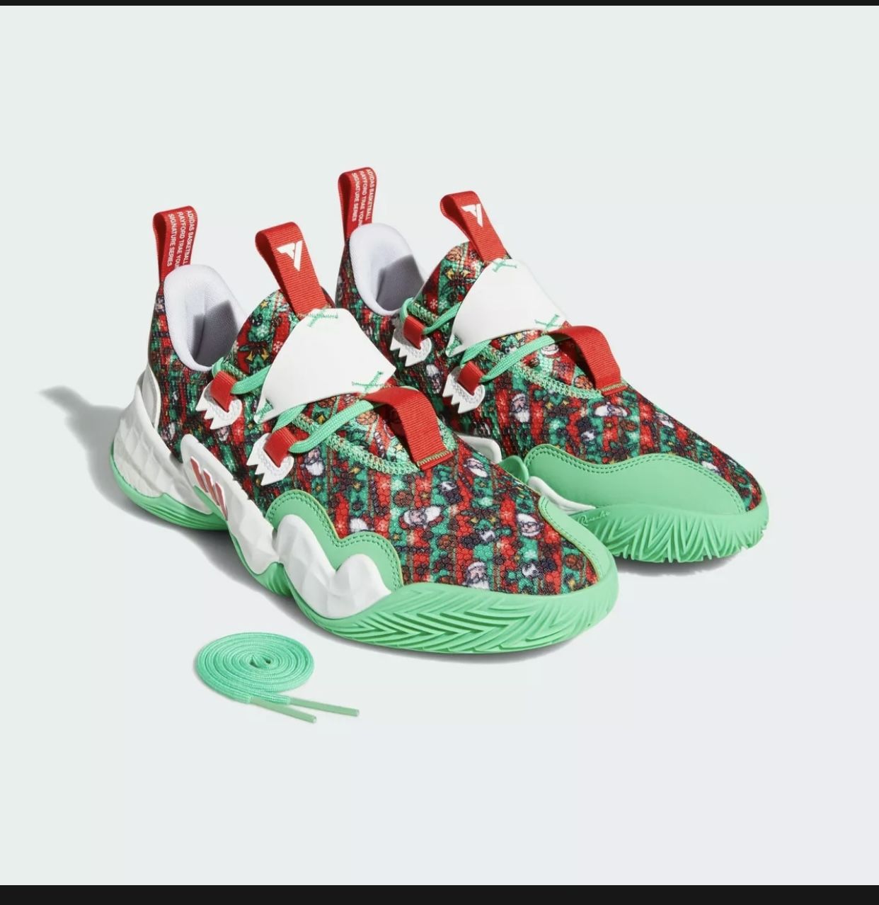 adidas Trae Young CHRISTMAS xmas Men's Basketball Shoe green red