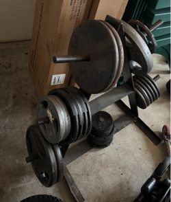 Weights barbell and weights tree
