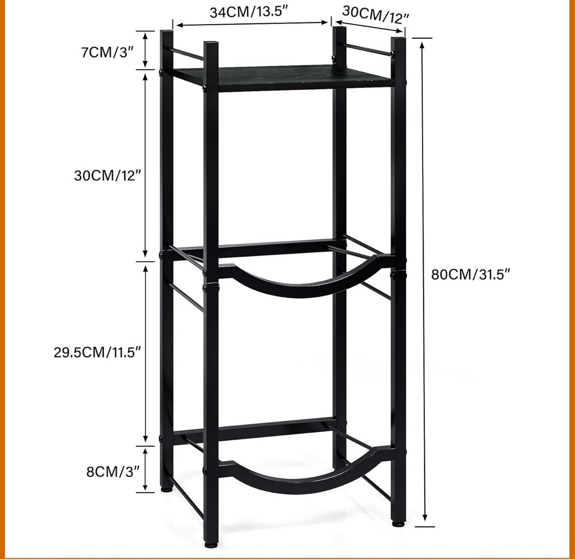 TC-HOMENY 5 Gallon Water Jug Holder, 3-Tier Rack for Dispenser, Organizer Stand for Home Office Brown