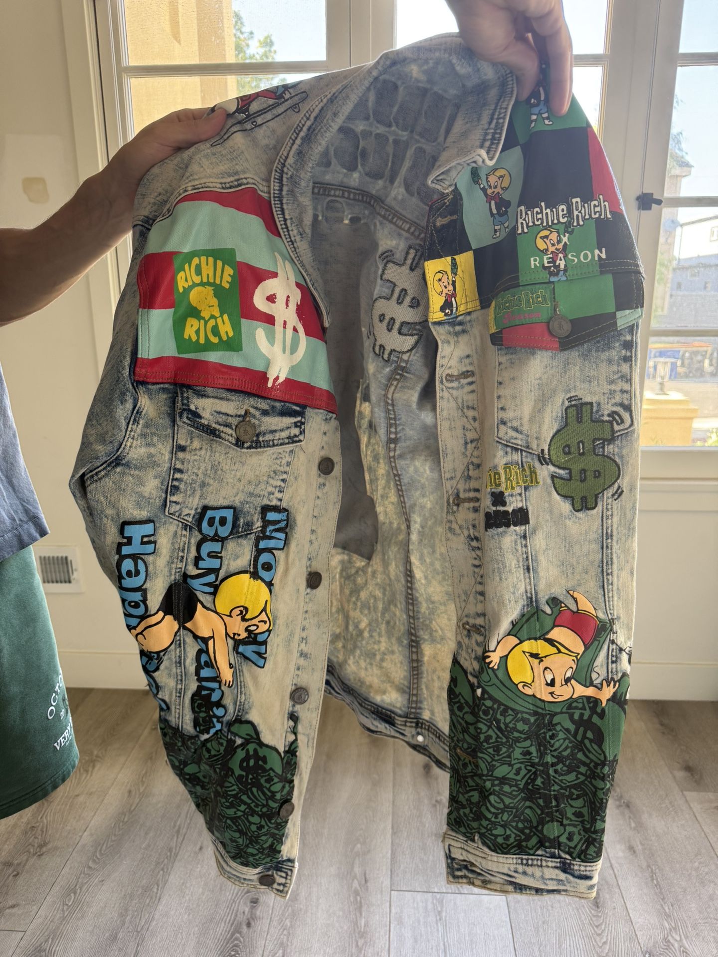 Custom Richie Rich Denim Jacket In XL
