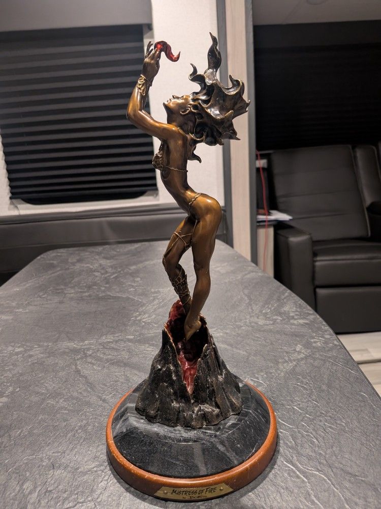 “The Mistress Of Fire “ statue fantasy bronze By Boris Vallejo