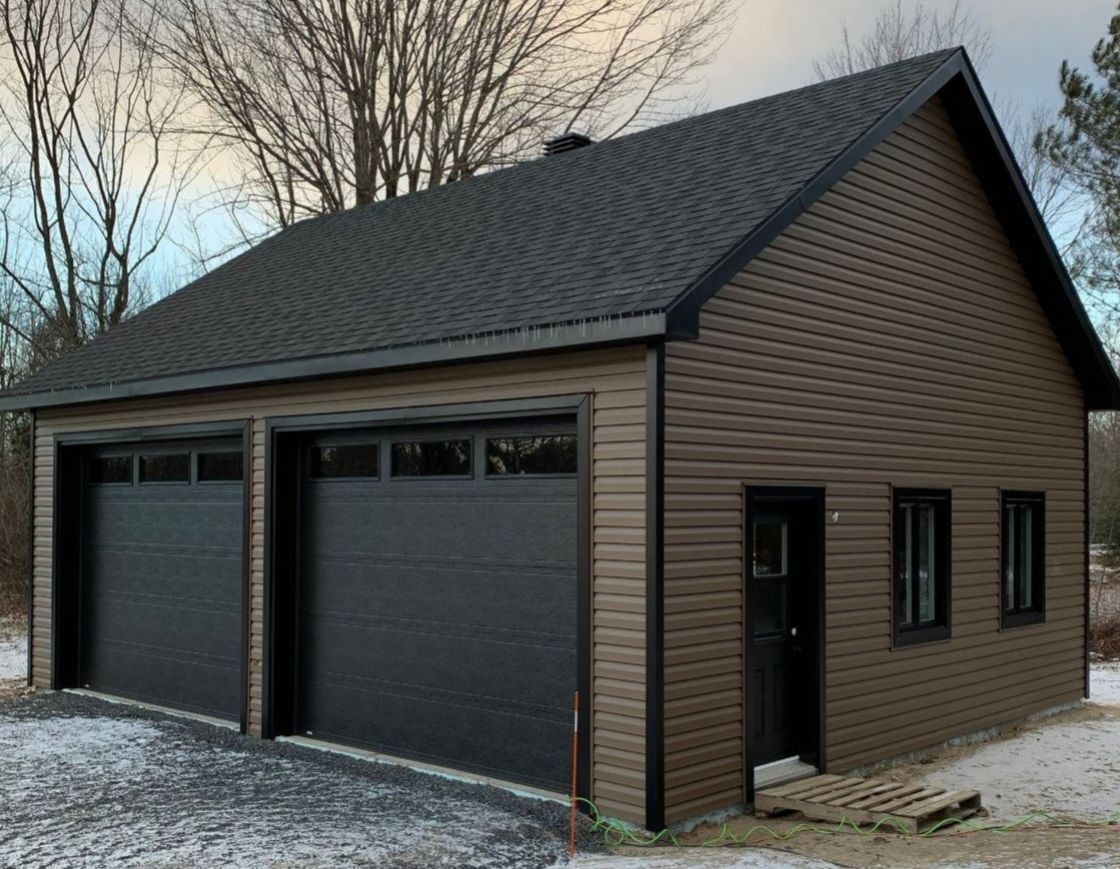 Garages Is Sold In The Color You Want And repairs  Of Framing, Siding, Roofing, Garages Door, And Deck. 
