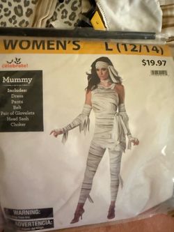 Women's Mummy Halloween Costume Size Large