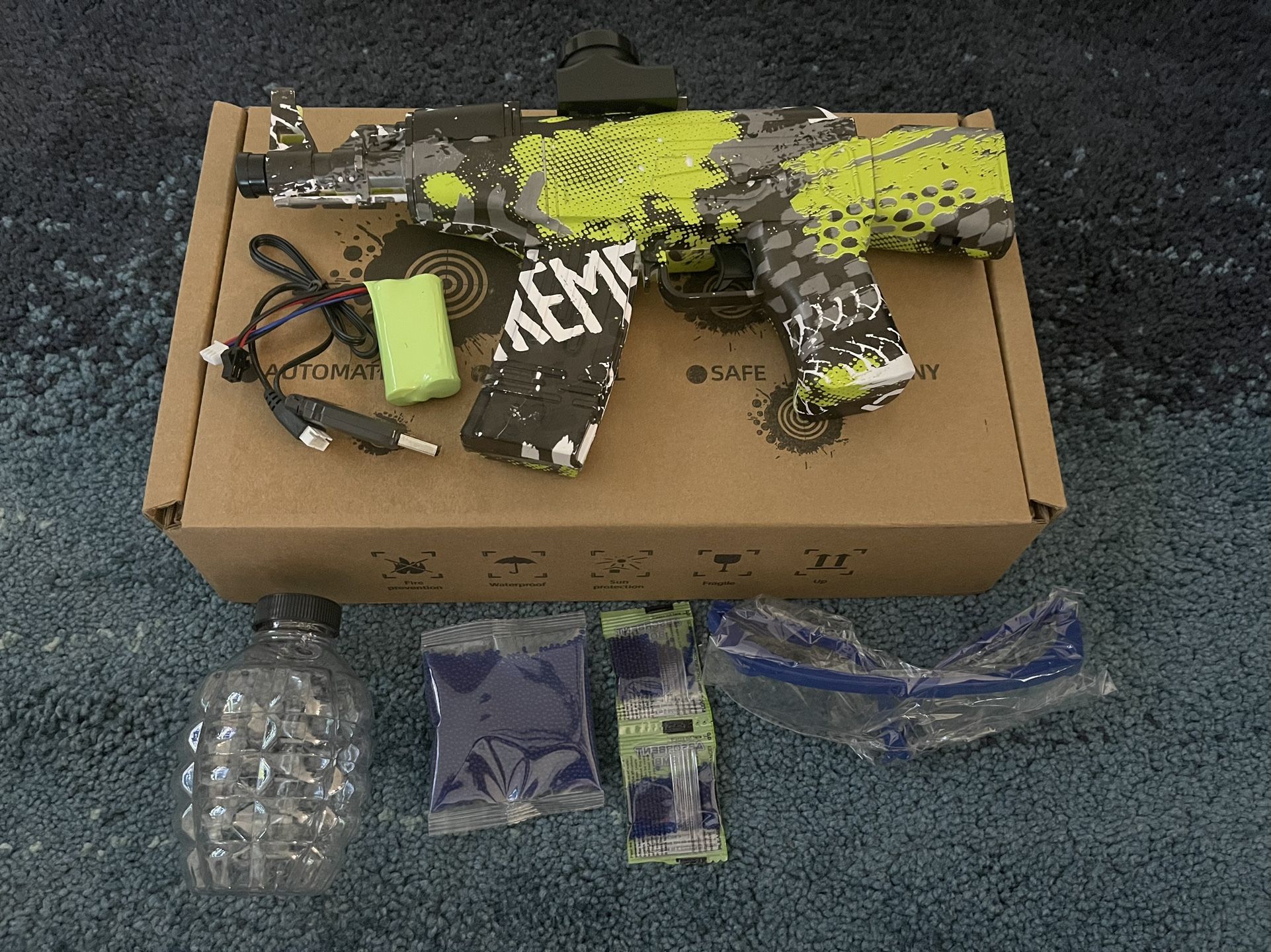 Figurati Gel Blaster Electric Gun Toy- ak 47 Splat r Ball