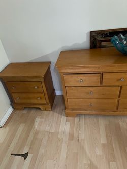 Wood Dresser and Nightstand Set