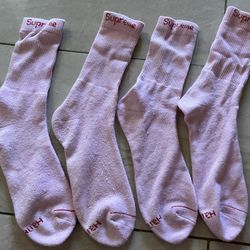 Supreme Hanes Pink Socks