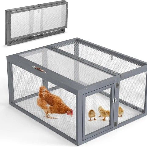 45 Inches Wide Folding Portable. Chicken Coop / Rabbit Hutch