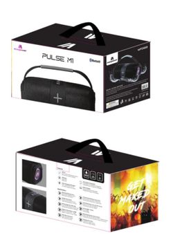 maxPower Pulse M1 Bluetooth Portable Speaker with Carry Handle, Black MPD668
