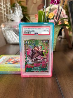 One Piece Roronoa Zoro EN OP15-EB04 Treasure Rare PSA 10