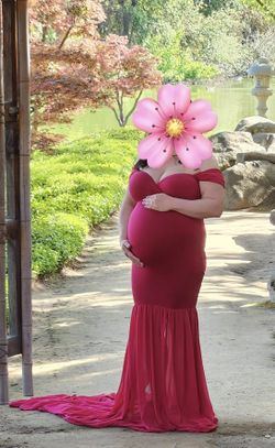 Red maternity Dress