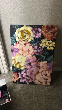 Large Floral Canvas Wall Art Painting