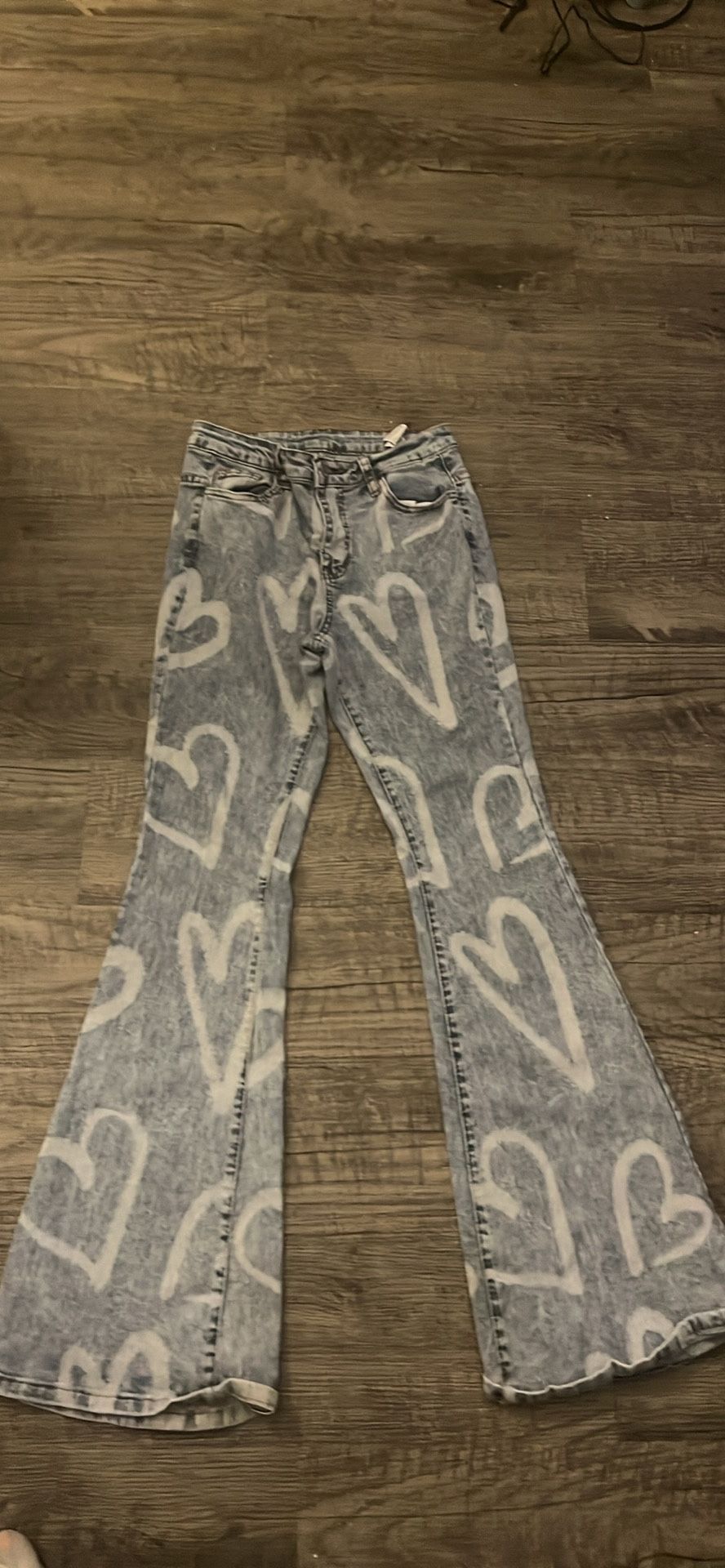 Girls Heart Flare Jeans Size 14y