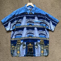 Pelle Pelle Button Up Shirt Dress Shirt Mens XL All Over Print