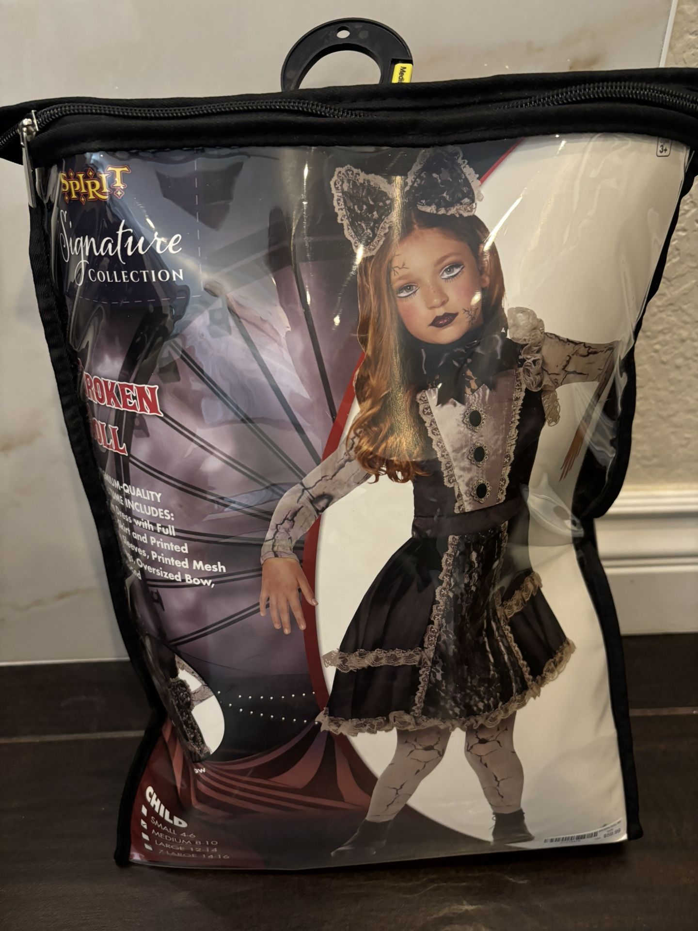 Girls Costume Size M Broken Doll Everything Included