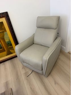 Nursery Recliner Leather Color Beige