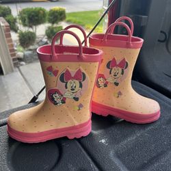 Minnie Mouse Rain Boots for Kids Size 10