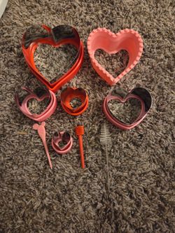 Heart cookies cutter set