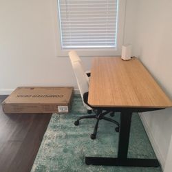 Solid Wood Adjustable Height Desk
