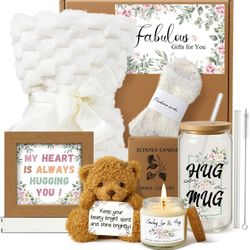 Gift Set Blanket Picture Frame Hug Mug Tumbler Straw Scented candle socks Stuffed Bear