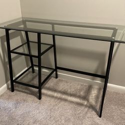 A Frame Glass Top Writing Desk
