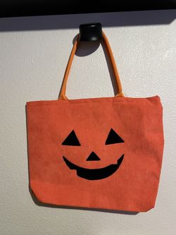 Oversized Spooky Pumpkin Tote Bag