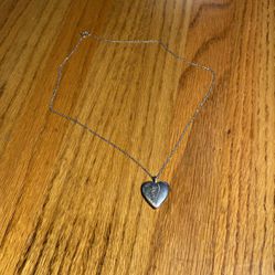 Silver Heart Locket Necklace 