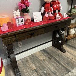 Magnussen Rectangular Sofa Table Real Wood Solid