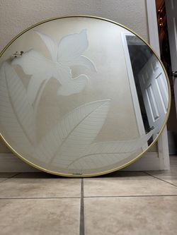 Floral Golden Mirror